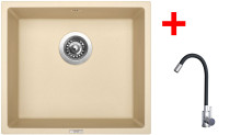 Sinks FRAME 457 Sahara + Elasta nerez/černá 
